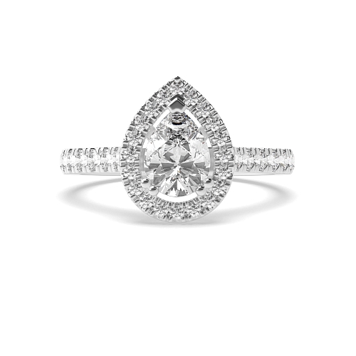 Prong Pear Twin claws Engagement Rings