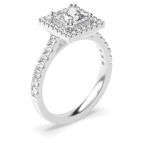 Princess Twin claws Engagement Rings