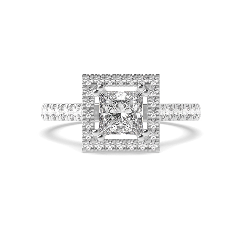 Princess Twin claws Engagement Rings
