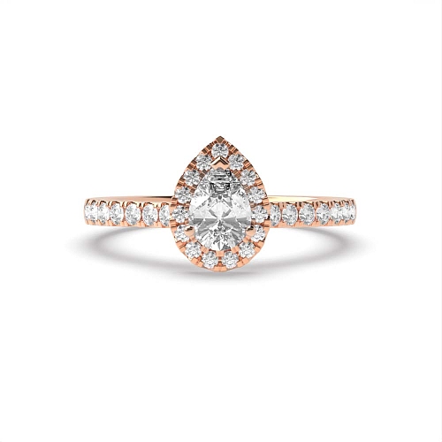 Rose Gold Shoulder set Engagement Rings