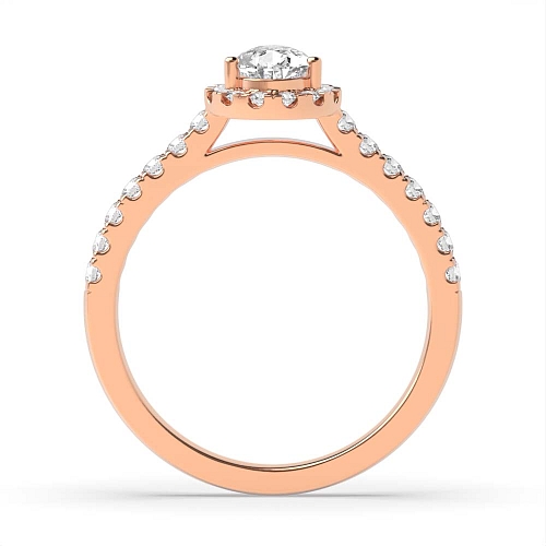 Rose Gold Shoulder set Engagement Rings