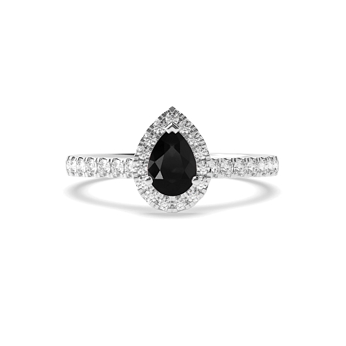 Shoulder set Black Diamond Engagement Rings
