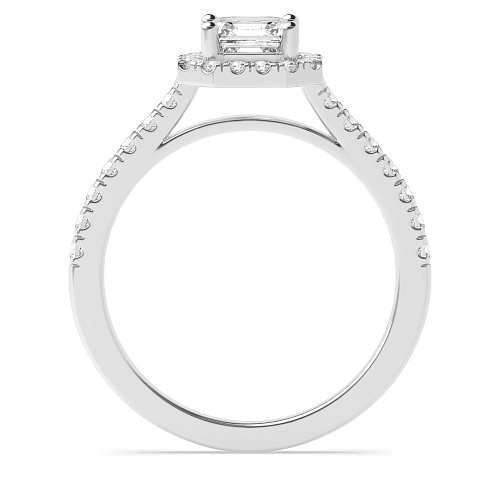 Asscher Shoulder set Engagement Rings