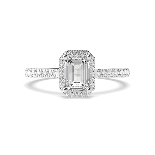 Emerald Shoulder set Engagement Rings