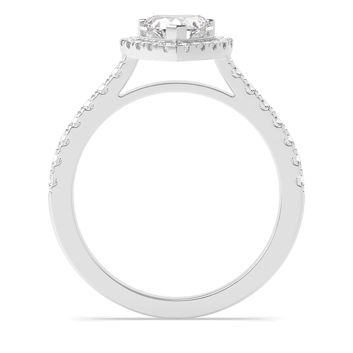 Prong Heart Shoulder set Engagement Rings