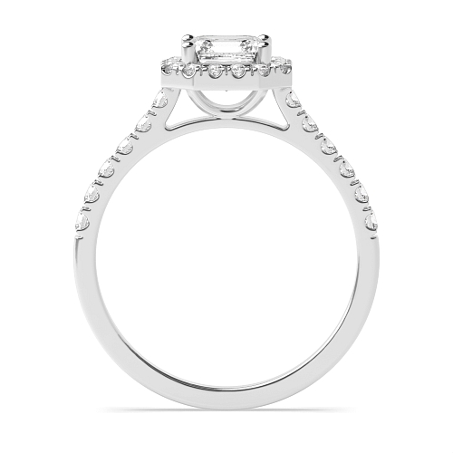 Asscher Prong set shank Engagement Rings