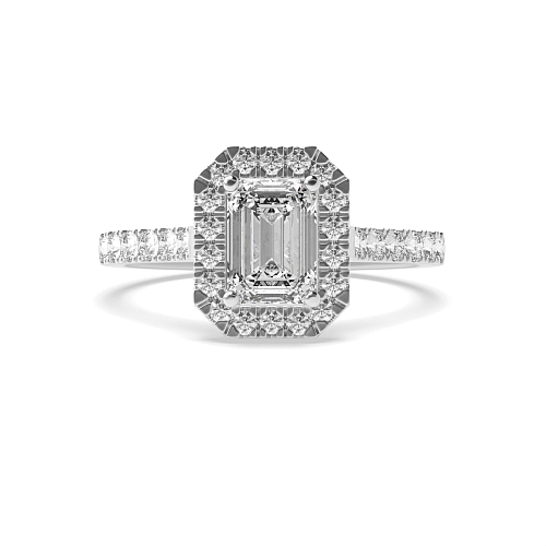 Emerald Prong set shank Engagement Rings