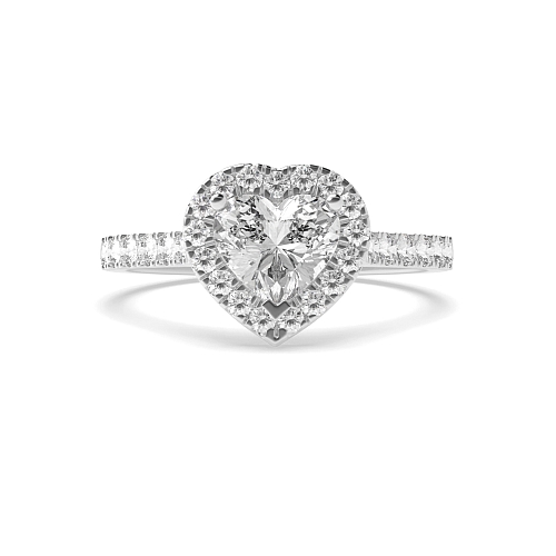 Heart Prong set shank Engagement Rings