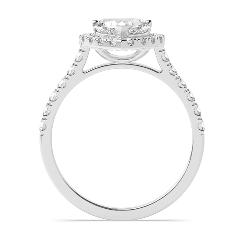 Heart Prong set shank Engagement Rings