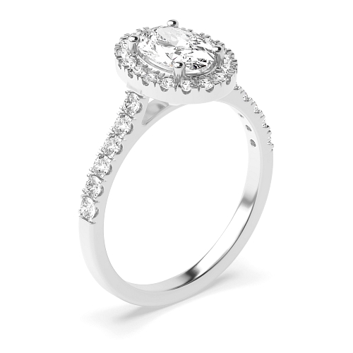 Oval Prong set shank Engagement Rings
