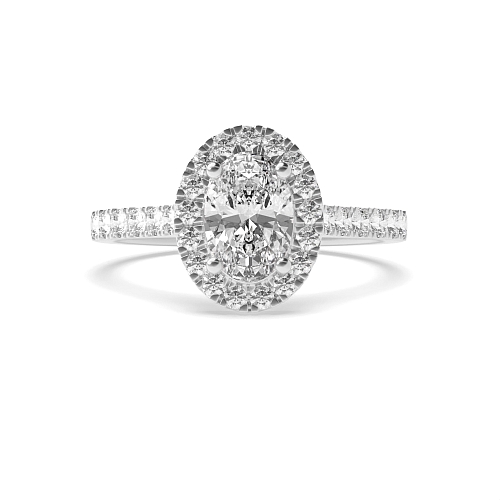 Oval Prong set shank Engagement Rings