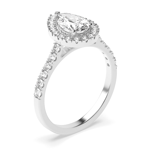 Pear Prong set shank Engagement Rings