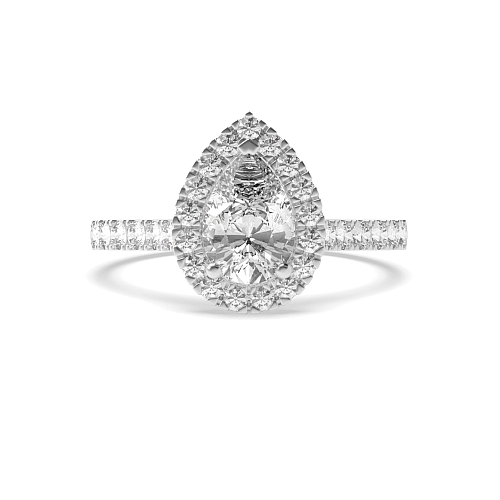 Pear Prong set shank Engagement Rings