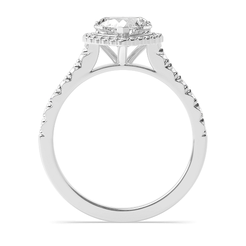 Prong Heart Classic mid set Side Stone Engagement Rings