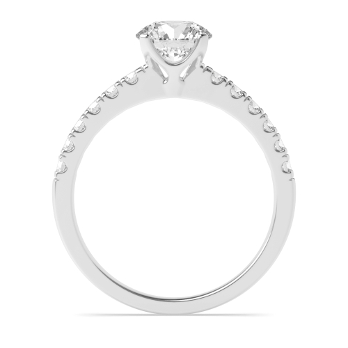 Moissanite Side Stone Engagement Ring