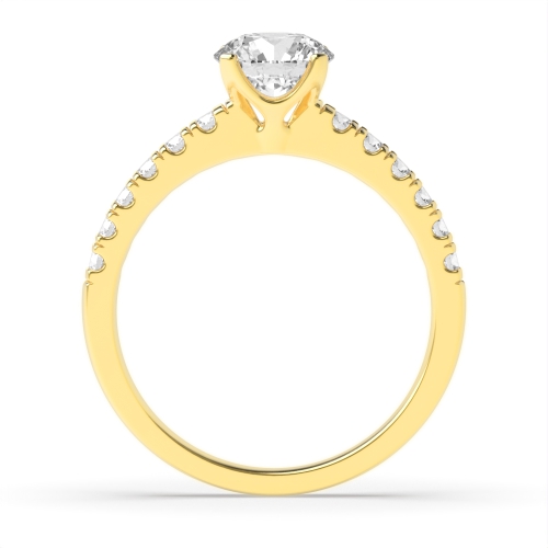 Yellow Gold Side Stone Engagement Ring