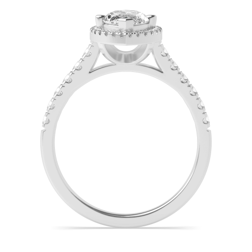 4 Prong Marquise Classic Halo Engagement Ring