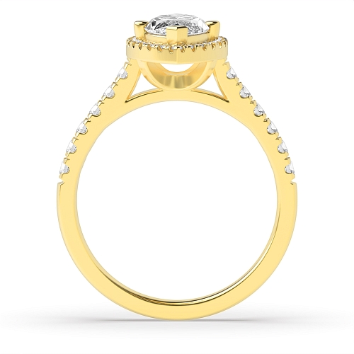 4 Prong Marquise Yellow Gold Classic Engagement Rings