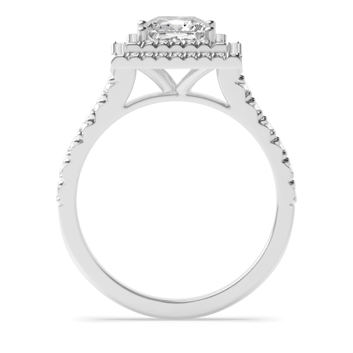 4 Prong Princess Double Side Stone Engagement Rings