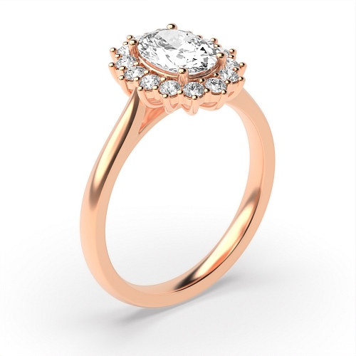 Rose Gold Flower Engagement Rings