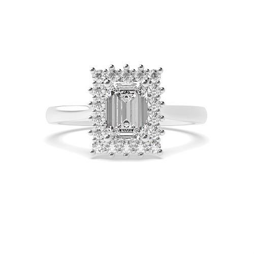 Emerald Flower Engagement Rings