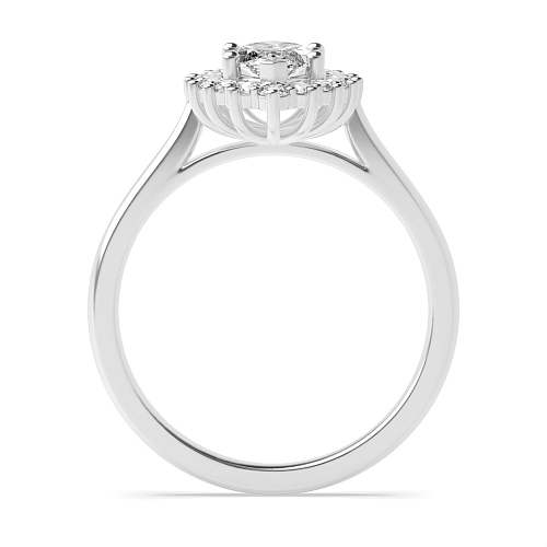 Marquise Flower Halo Engagement Rings