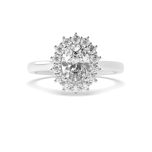 Platinum Flower Engagement Rings