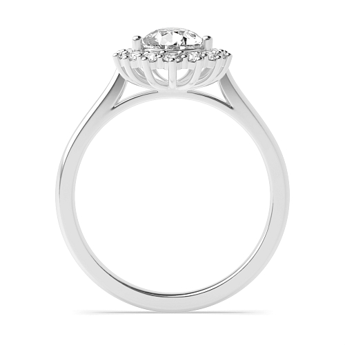 Prong Pear Flower Engagement Rings