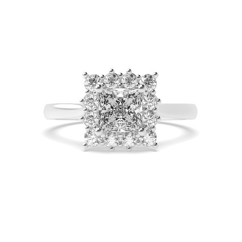 Princess Flower Engagement Rings