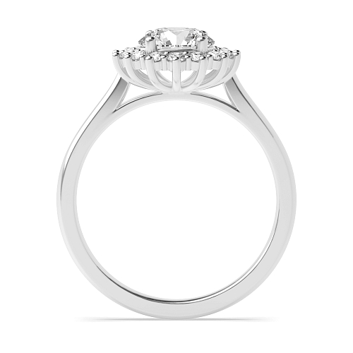 Round Flower Engagement Rings