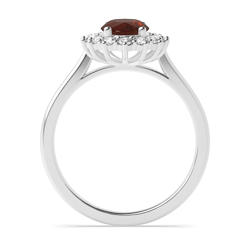 Flower Garnet Engagement Rings
