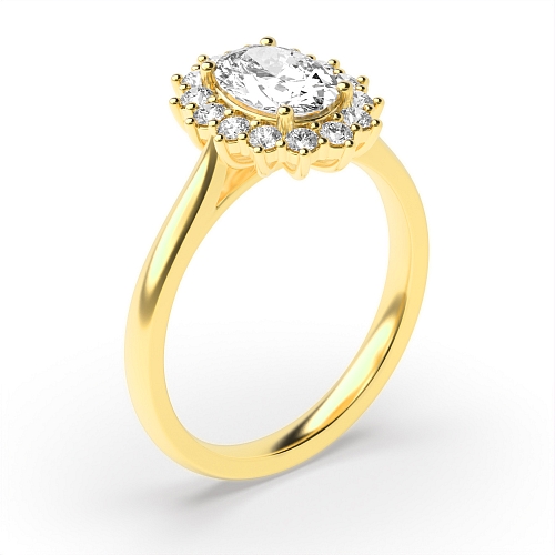 Yellow Gold Flower Engagement Rings