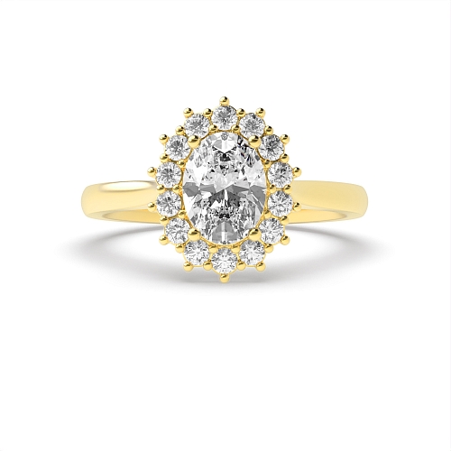 Yellow Gold Flower Engagement Rings