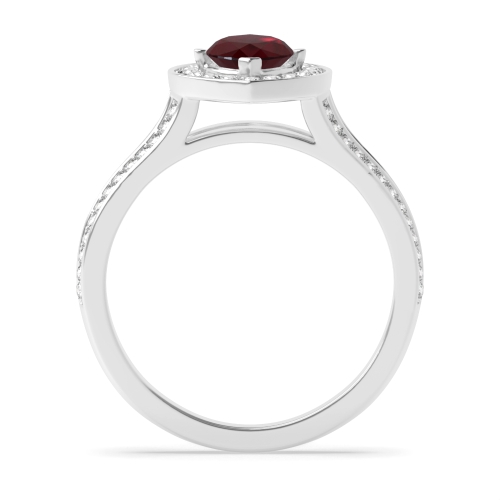 4 Prong Marquise Split band Ruby Engagement Rings