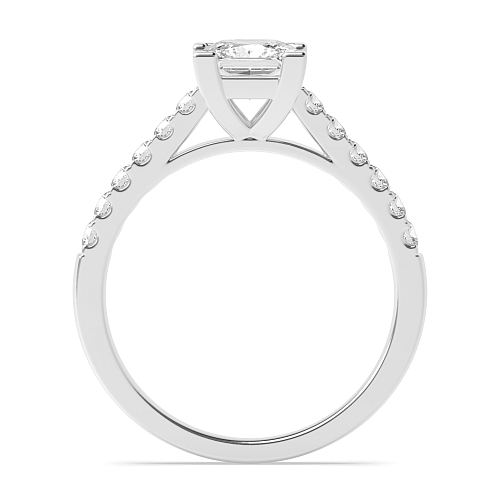 1 carat  4 Prong Princess Corner claws cathederal set Engagement Rings