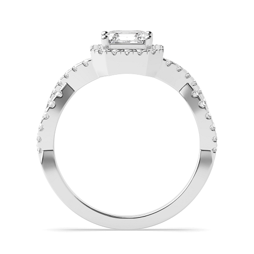 Asscher Crossing shank Engagement Rings