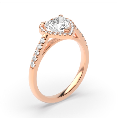 Prong Setting Heart Shape Classic Popular Halo Diamond Engagement Rings