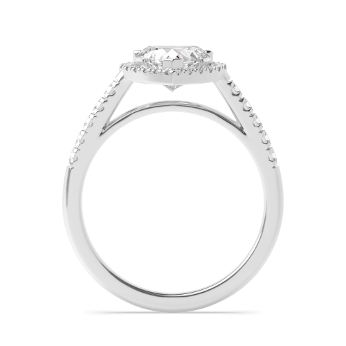 Prong Heart Delicate Side Stone Engagement Rings