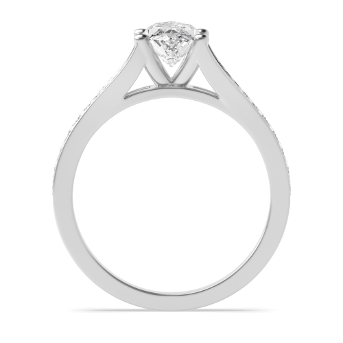 Marquise Side Stone Engagement Ring