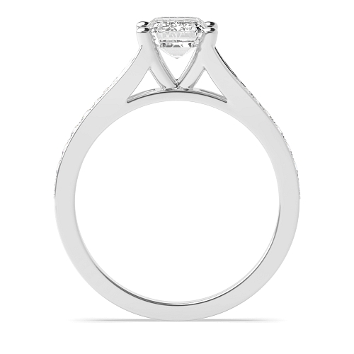 Emerald Modern fishtail spilt shoulder Engagement Rings