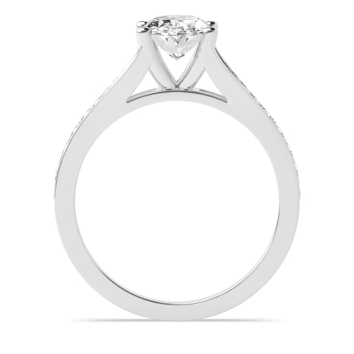 Oval Modern fishtail spilt shoulder Unusual Engagement Rings