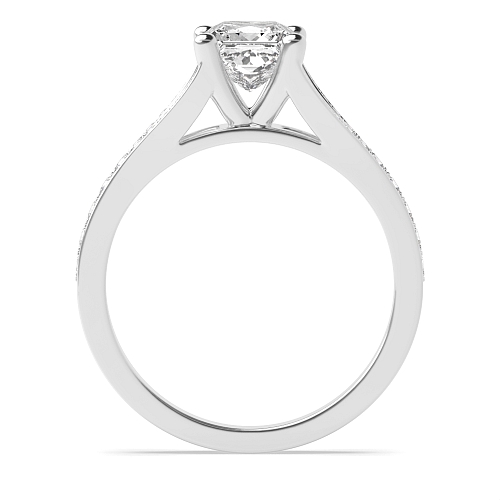 Princess Modern fishtail spilt shoulder Engagement Rings