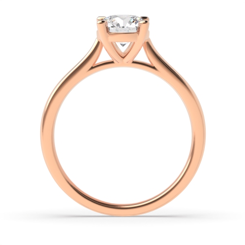 4 Prong Round Rose Gold High set with gallary Engagement Rings
