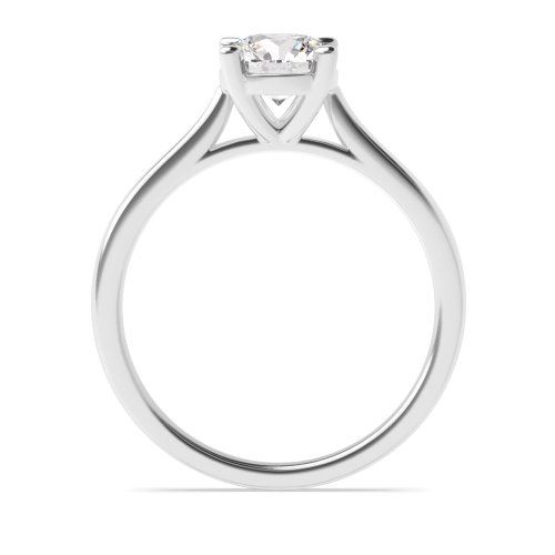 4 Prong Round Silver High set with gallary Engagement Rings