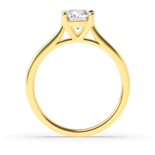 4 Prong Round Yellow Gold High set with gallary Engagement Rings