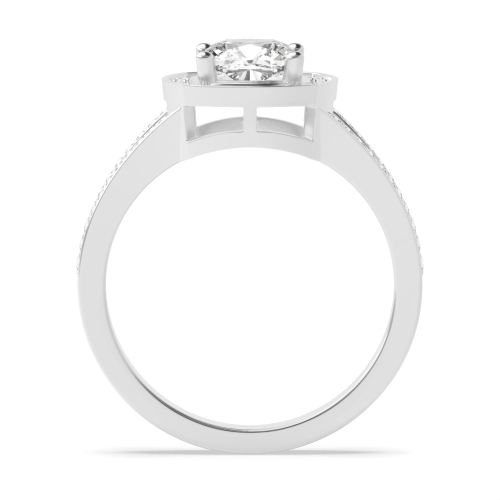 Cushion Split shank Halo Engagement Rings