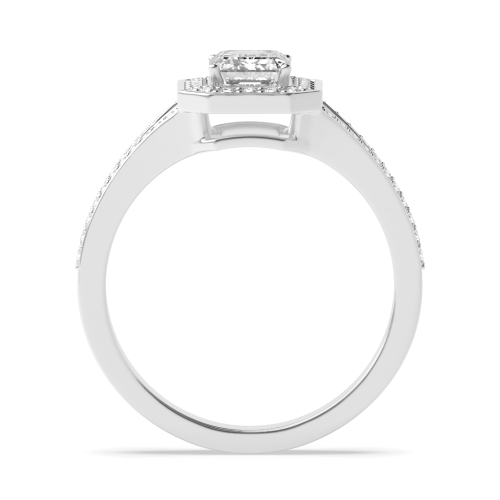 Emerald Split shank Engagement Rings