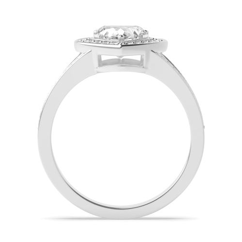 Prong Heart Split shank Engagement Rings