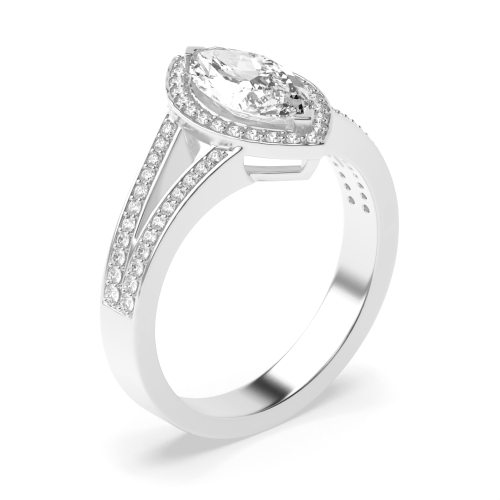 Marquise Split shank Engagement Rings