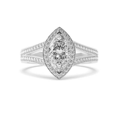 Marquise Split shank Engagement Rings